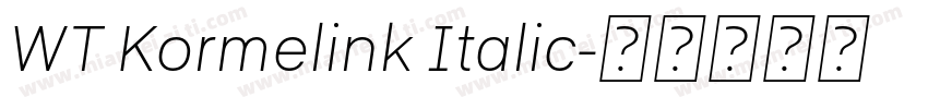 WT Kormelink Italic字体转换